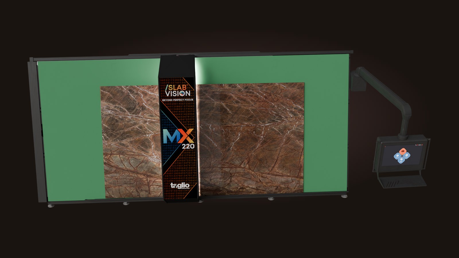 SlabVision MX 220 scanner — 3D view